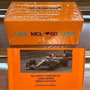 新品未開封　Minichamps 1/18 ミニチャンプス 1/18 Mclaren F1 TEAM MCL60 ランド・ノリス モナコGP 2023 Limited Edition 180pcs