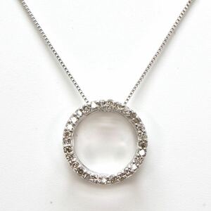 ◆K18 天然ダイヤモンドネックレス◆M 約2.1g 約40.5cm diamond necklace jewelry ジュエリー　EB0/EB1
