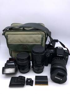 0404-116T①23247 デジタル一眼レフカメラ Canon キャノン EOS70D レンズ EF-S 18-135mm 1:3.5-5.6 IS STM,35-135mm,28-80mm 充電器無
