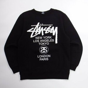 美品 STUSSY スウェットシャツ ブラック S ステューシー