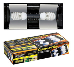 コンパクトトップ45 2灯式ライト GEX(ジェックス) 爬虫類 両生類 照明機器 カバー コンパクトライト カメ トカゲ レオパ ヘビ カメレオン