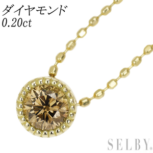 K18YG ダイヤモンド ペンダントネックレス 0.20ct 新入荷 出品1週目 SELBY