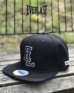 新品タグ付き■エバーラストEVERLAST 格闘技キックボクシング安保瑠輝也コラボストレッチキャップ 黒BLACK■在庫限り■