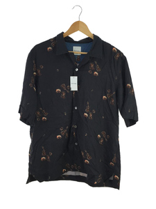 Paul Smith◆COWBOY CAMPFIRE/半袖総柄シャツ/XL/BLK/黒/213310/アロハ