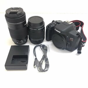 中古品 動作確認済み Canon キャノン EOS Kiss X8i ダブルズームキット EF-S18-55mm F3.5-5.6 IS STM EF-S55-250mm F4-5.6 IS STM 質屋出品