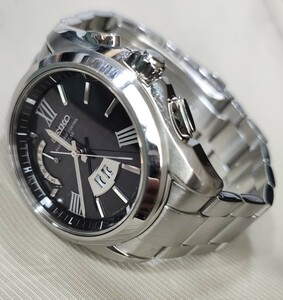 稼働品 SEIKO ブライツ ビッグデイト 定価105,000円 電波ソーラー腕時計 SAGA083 メンズ腕時計