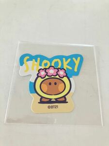 送料84円 SHOOKY BT21 LINE FRIENDS ダイカットステッカー