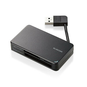 まとめ得 エレコム USB3.0対応メモリカードリーダー/ケーブル収納型タイプ MR3-K303BK x [2個] /l