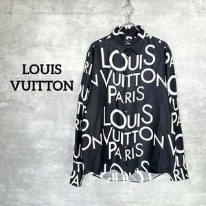 『LOUIS VUITTON』 ルイヴィトン (XXL) 総柄 シルクシャツ