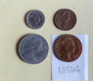 50504外国硬貨・イギリス国コイン・4種