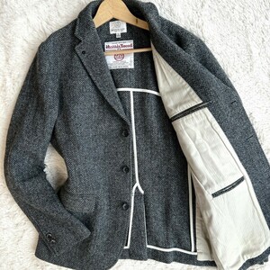 希少Lサイズ！UNITED ARROWS/BEAUTY&YOUTH × Harris Tweed テーラードジャケット ユナイテッドアローズ ハリスツイード ヘリンボーン 美品