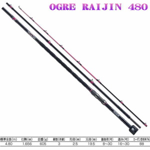 釣武者★OGRE RAIJIN 480/品薄