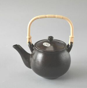 急須 土瓶 黒マット つる 茶漉しつき