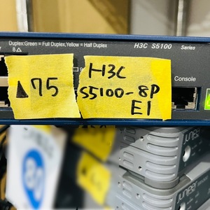 ▲75【通電OK】H3C Tecnologies S5100-8P-EI 8ポート GbE SFP ネットワーク機器 HUB スイッチ L2SW 1G/PoE非対応 Switch
