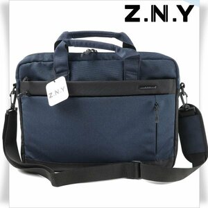 新品1円～★Z.N.Y ゼロニューヨーク ゼロハリバートン メンズ 2WAY ビジネスバッグ A4 PC対応 ネイビー ブリーフケース 軽量 本物 ◆9889◆