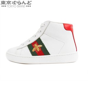 101722256 グッチ GUCCI エース ベビーシューズ 靴 526166 ホワイト シェリー ビー 蜂 約14cm 22 スニーカー