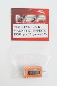 新品 NSR 1/32 KING 19.5k MAGNETIC EFFECT 19500rpm 271g/cm 12V モーター 3031 スロットカー