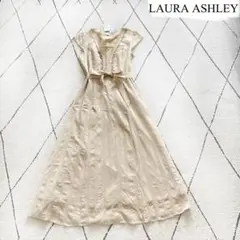 【未使用】LAURA ASHLEY ローラアシュレイ ベルト付き 刺繍ワンピース