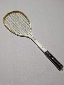 ★昭和 KAWASAKI テニスラケット 軟式用 未使用 長期保管品 DELUXE 昭和レトロ ヴィンテージ 木製