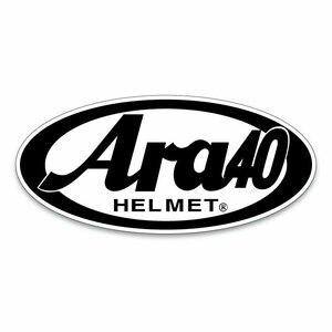 （ツヤ無し）「Ara40」 パロディ 面白ステッカー マット バイク ヘルメット 9cm×4cm あら40 防水