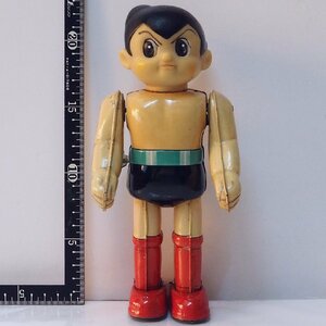 旧バンダイ【鉄腕アトム 動作確認済】当時物ブリキ製ゼンマイ歩行フィギュア人形 TIN TOY アニメ■萬代屋B.C.BANDAI手塚 治虫【箱無】0622