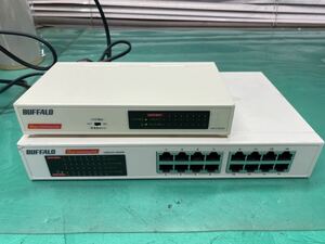 (1992) BUFFALO/バッファロー　Giga対応 16ポート スイッチングハブ　LSW4-GT-8NS LSW2-GT-16NSRR 2セット　通電のみ