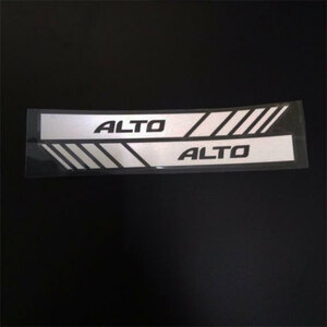 ALTO　アルト　ドアミラーステッカー　シルバーホワイト（白）１セット