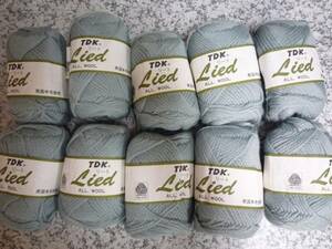 309　毛糸　ＴＤＫリート●ブルーグリーン●毛100％１０玉　英国羊毛　定形外￥710