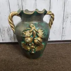 イタリア製　陶器　花瓶　フラワーベース　高25cm　アンティーク