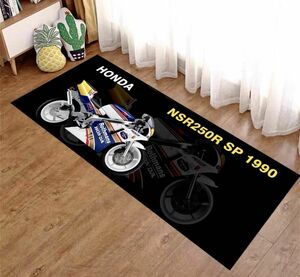 ★アウトレットセール★新品 ロスマンズ Rothmans x NSR250R MotoGP 40 x 120 cm カーペット マット オートバイ関連グッズ アクセサリー