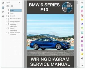 BMW 6シリーズ F13 640i 配線図集　電気系整備書　(他 650i F06 グランクーペ F12 カブリオレ M6 も選択可能 )