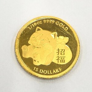 K24　金貨幣　ツバル　15ドル　重量2.8g【CBAH6011】