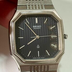 SEIKOセイコー　6030-5080 黒文字盤　スクエア　クォーツ　QUARTZ ジャンク　メンズ腕時計