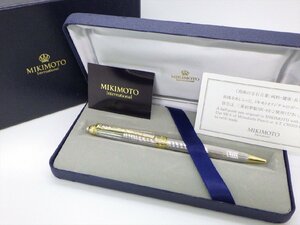 J25 送料無料 当時物 MIKIMOTO ミキモト 真珠 パール付き ボールペン ツイスト式