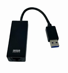【 USB3.0 有線LANアダプ】SANWA LAN-ADUSBRJ45GBK ◆F200a