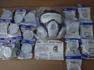 シゲマツ 重松製作所 直結式小型防毒マスク GM-185C (M)　CA-104NⅡ CA-104S　吸収缶 25個 まとめて　取替え式 防じんマスク