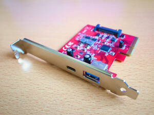 美品★StarTech.com 2-Port 10Gbps USB3.1 Card - 10Gbps per port - USB-C, USB-A - PCle★中古動作品