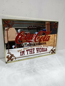 Coca-Cola コカ コーラ パブミラー ヴィンテージ アメリカン雑貨 鉄製枠 アンティーク ミラー アメリカンオールディーズ 広告