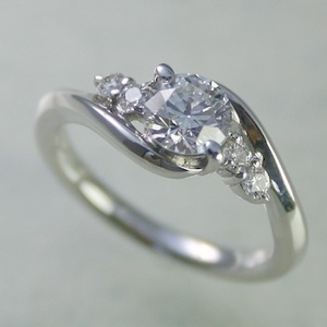 婚約指輪 ダイヤモンド 0.3カラット プラチナ 鑑定書付 0.358ct Fカラー VS1クラス 3EXカット H&C CGL T0867-4049 HKER*0.3