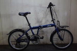 人気美品！JEEP 20インチ シマノ6速 BAA 折り畳み自転車 BLUE