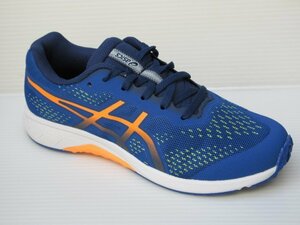 即決 asics 21.5 ヒモ式 アシックス レーザービーム RH 1154A144 400 ブルー/オレンジ 子供 キッズ 男の子 スニーカー 通学 上履き