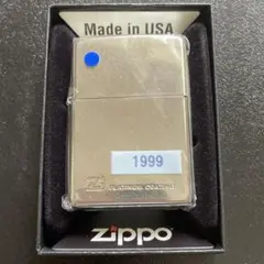 【未使用品】zippo 1999年vintage ロゴ入りプラチナコーティング
