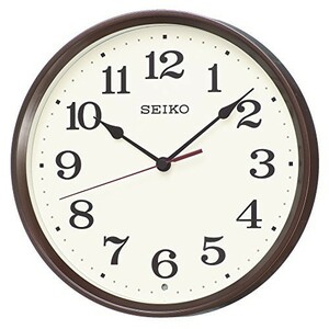 セイコー クロック 掛け時計 電波 アナログ 茶 メタリック KX223B SEIKO