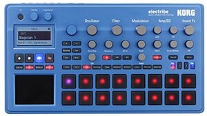 KORG シンセサイザー シーケンサー electribe2 BL エレクトライブ2 メタリックブルー ダンスミュージック 音楽制作 ラ(中古品)　(shin