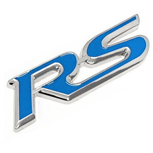 RS プレート エンブレム ステッカー カスタム ラベル ドレスアップ カー用品 ポイント消化 送料無料 ブルー