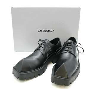 BALENCIAGA バレンシアガ Rhino スムースカーフスキン ダービーシューズ ブラック 41 IT5UKT83L0IG