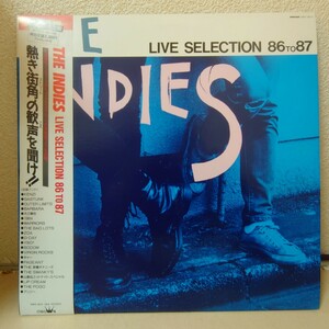 LP★THE INDIES/LIVE SELECTION 86 TO 87［帯付/ブックレット付/THE SWANKY