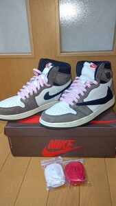 送料無料　中古　ナイキ NIKE × トラヴィス スコット Travis Scott　AIR JORDAN 1 RETRO HIGH OG CD4487-100　26.5cm　エア ジョーダン 1