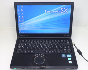 Panasonic Let’s note CF-SX1(ブラック)/Core i5-2450M vPro/8GBメモリ/HDD250GB/DVD不調/12.1TFT HD+/Windows7 Professional #0203