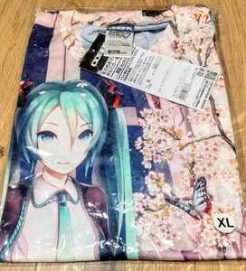 初音ミク cherry blossoms 両面フルグラフィックTシャツ COSPA アニメ Tシャツ